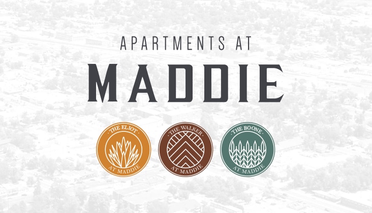 maddie apartment logo design