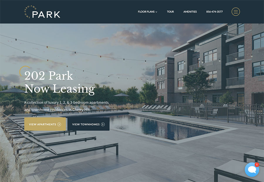 Apartment Website Inspiration – 6 Winning Designs (202 Park Apartments)