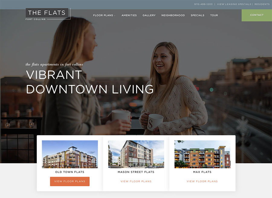 Apartment Website Inspiration – 6 Winning Designs (Flats Fort Collins Apartments)