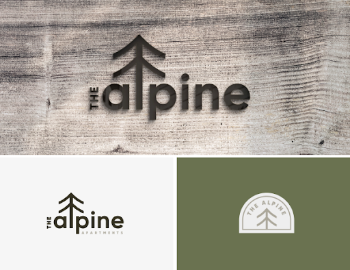 The Alpine Apartments Logo Design