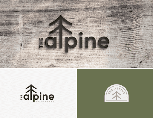 The Alpine Apartments Logo Design