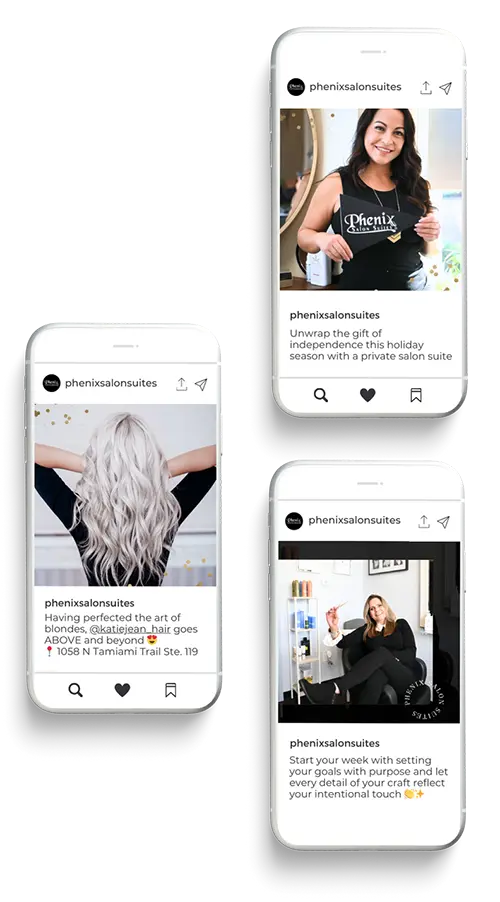 Phenix Salon Suites Social Media Services - Subscription Membership By Brindle