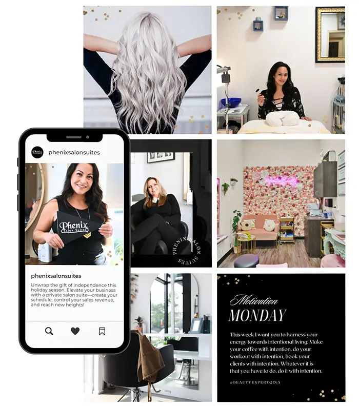Phenix Salon Suites Social Media Services - Subscription Membership By Brindle