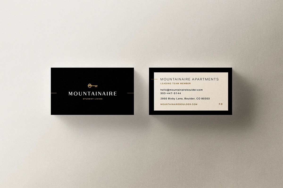 mountainaire brindle portfolio business cards