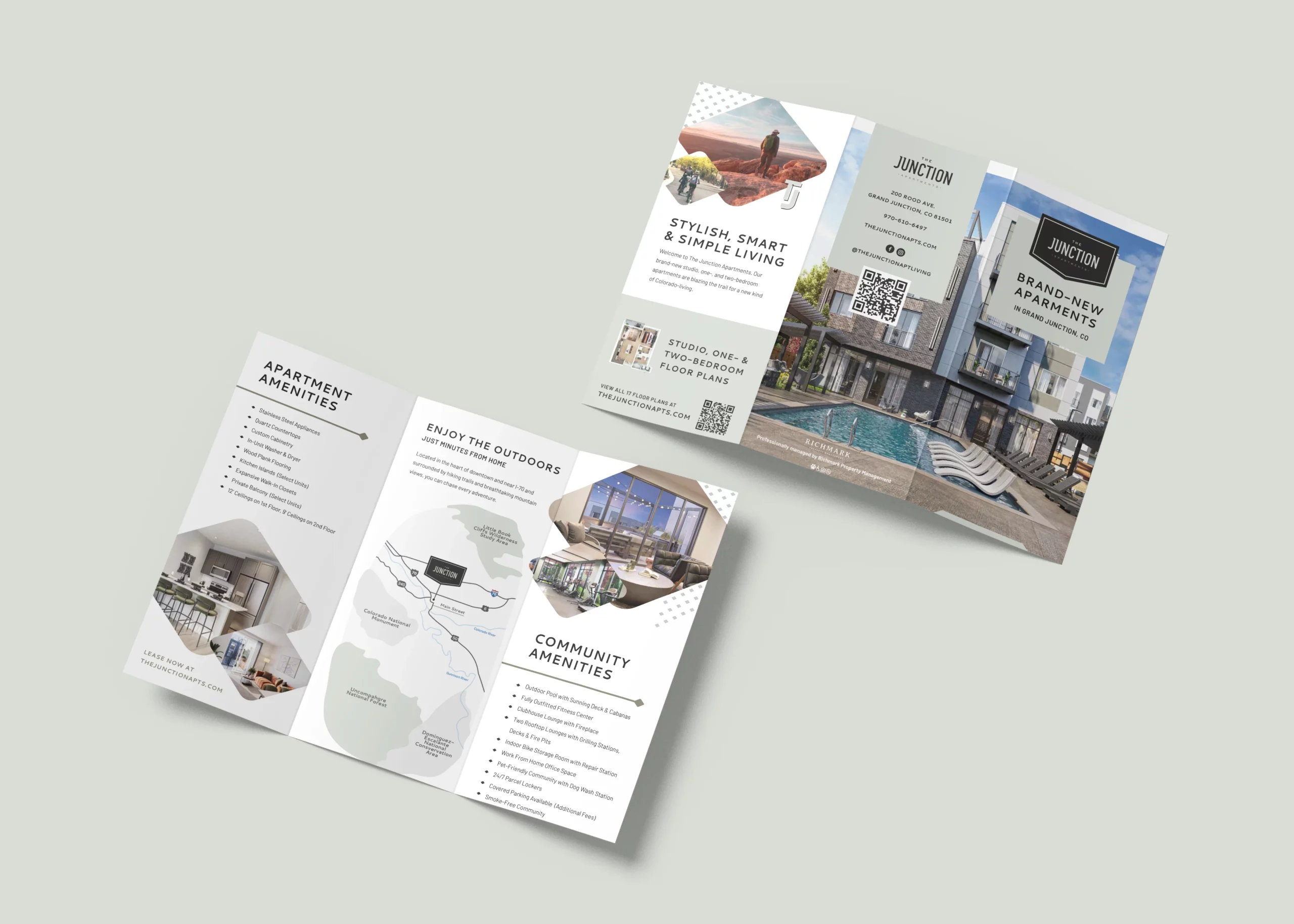 junction trifold brochure mockup