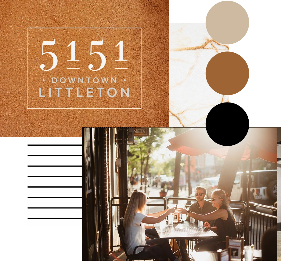 Downtown Littleton outdoor dining scene.